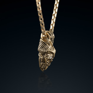 Wisior BREAKBOYZ Skull Angel of death ze złota 14 karat