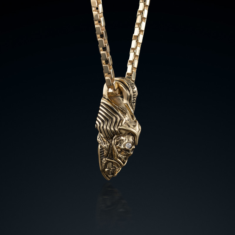 Wisior BREAKBOYZ Skull Angel of death ze złota 14 karat