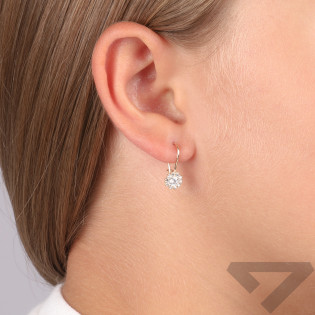 Kolczyki kwiatek Markiza złoto próba 585