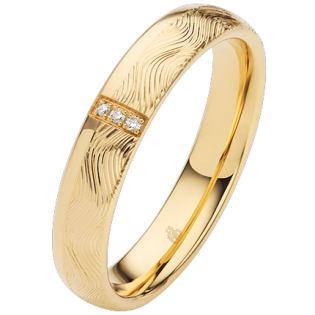 Obrączka ślubna złoto próba 375, diamenty 0.015ct, 11-04938