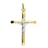 Krzyżyk z wizerunkiem Chrystusa dwa kolory próba 585