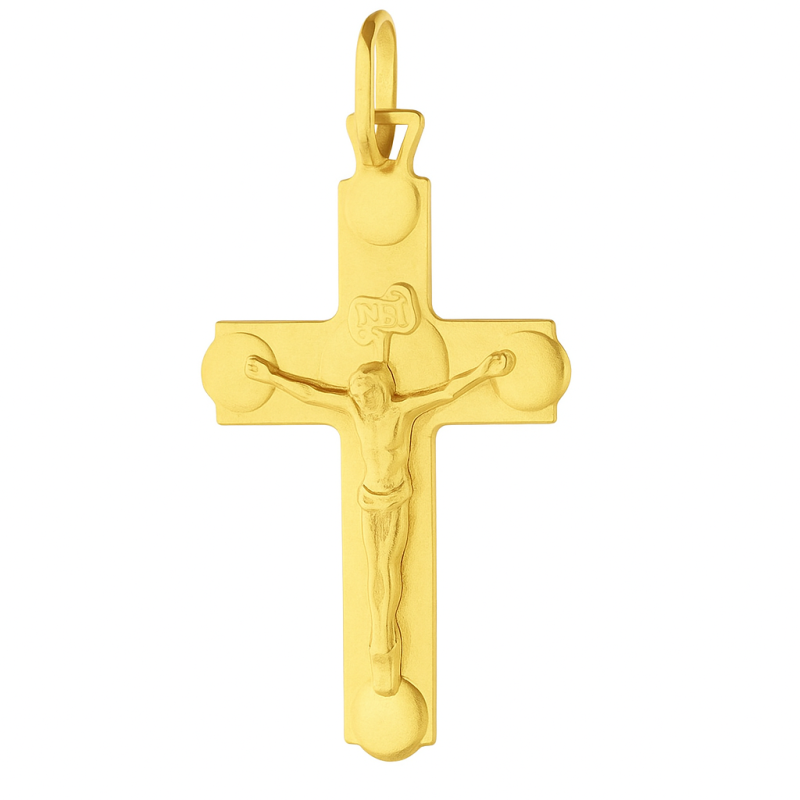 Krzyżyk złoty z wizerunkiem Pana Jezusa próba 585