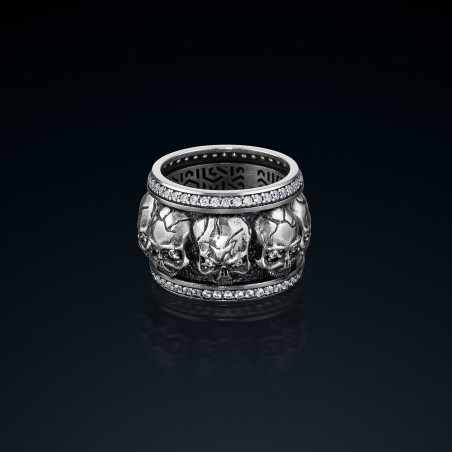 Sygnet męski BREAKBOYZ Skull Eight soul first srebro 925