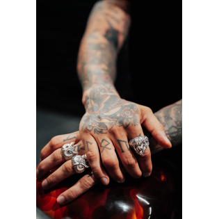 Sygnet męski BREAKBOYZ Monster series Howl srebro 925