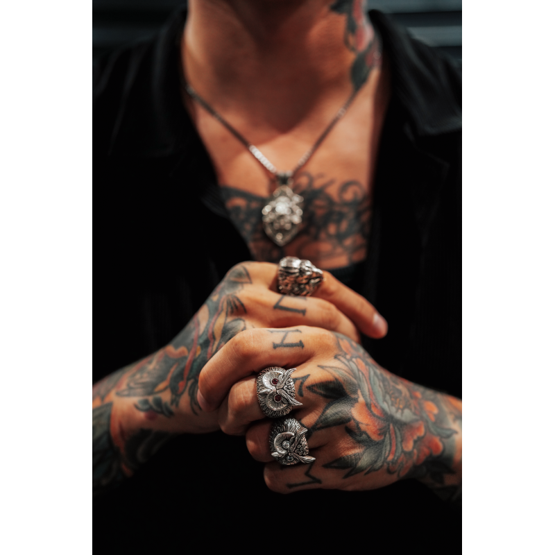 Sygnet męski BREAKBOYZ Monster series Howl srebro 925