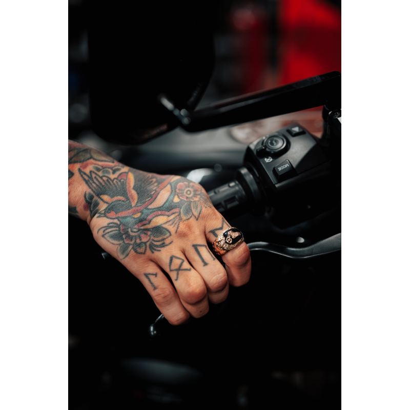 Sygnet męski BREAKBOYZ Monster Freedom's ride złoto 585