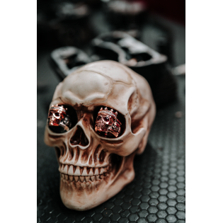 Sygnet męski BREAKBOYZ Skull The Light of Seven srebro 925 z różowym pozłoceniem