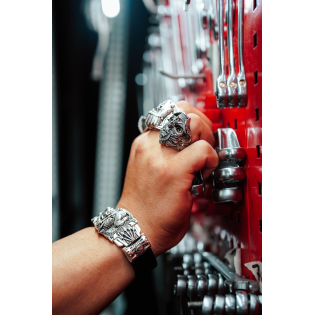 Sygnet męski BREAKBOYZ Skull Curse of Ra srebro próby 925