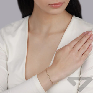 Bransoleta złota splot pancer 2 mm z grawerem próba 585