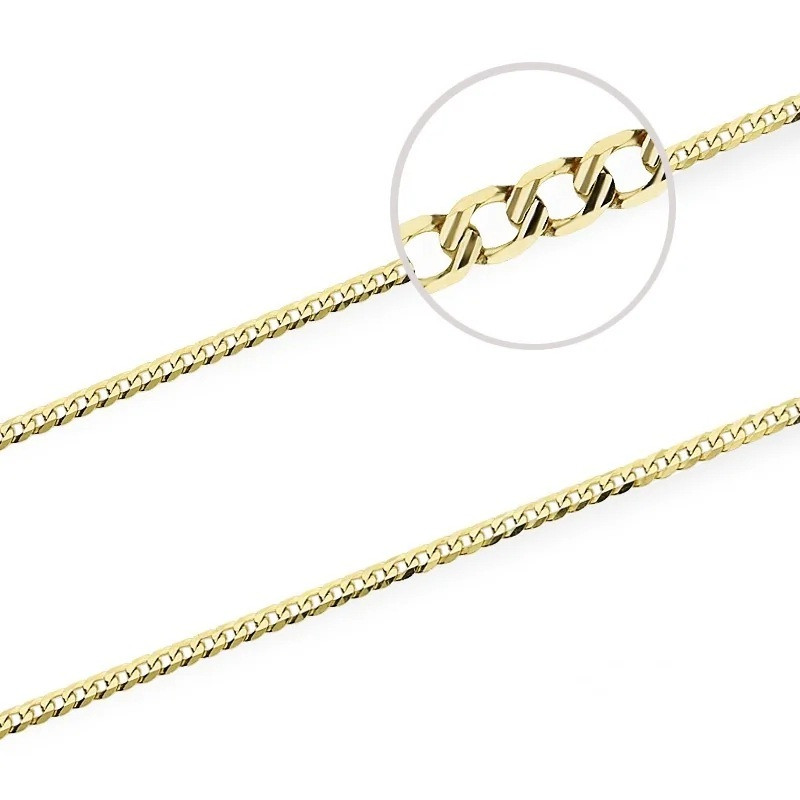 Łańcuszek pancer 1,5 mm z grawerem złoto 585