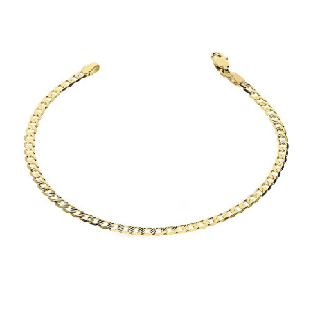 Bransoletka złota pancerka grawerowana 3 mm próba 585