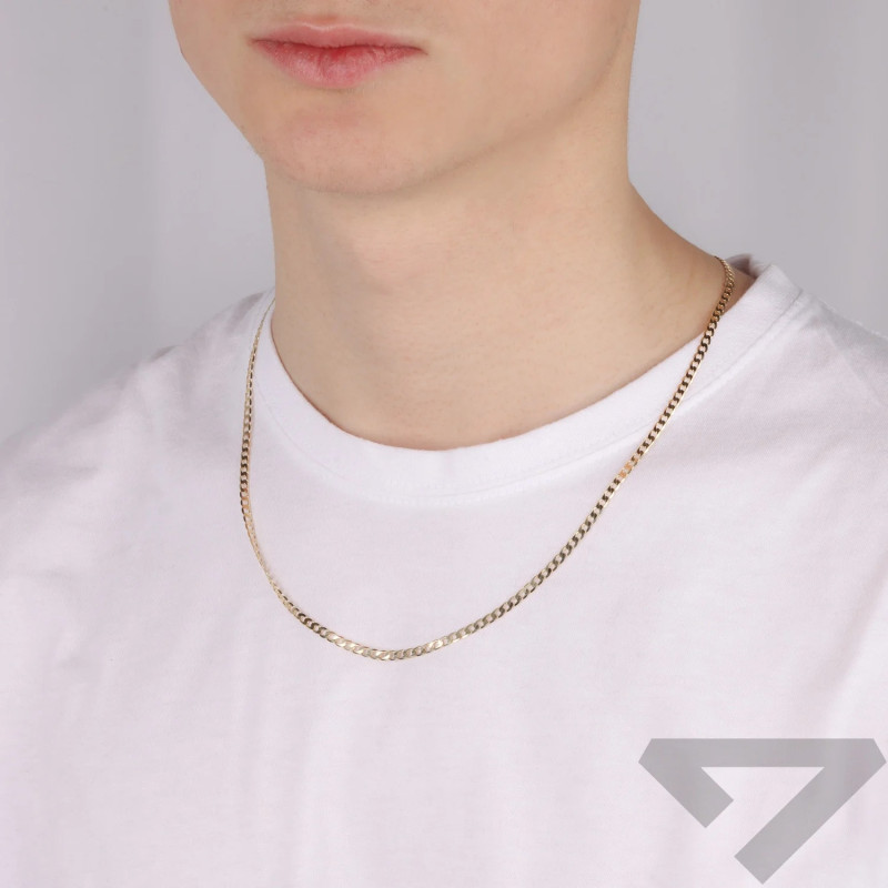 Łańcuszek pancerka 3 mm ze złota 585