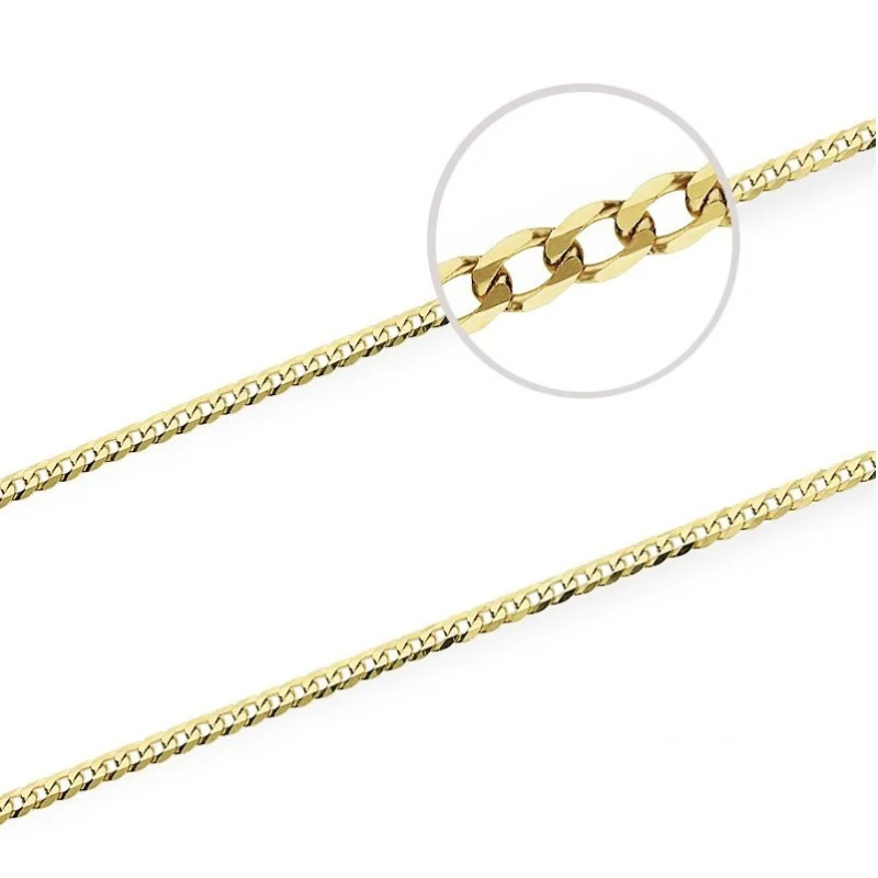 Łańcuszek pancerka 3 mm ze złota 585