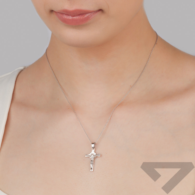 Krzyżyk srebrny Benedyktyński próba 925