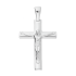 Rodowany krzyżyk 925 z wizerunkiem Chrystusa – wypukła belka, wybrany tył