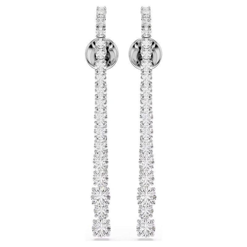 Długie wiszące kolczyki Swarovski Matrix ze stali