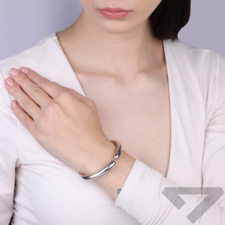 Bransoletka bangla otwarta srebro próby 925