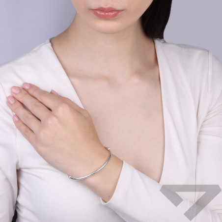Bransoletka bangle 3mm okrągła srebro 925