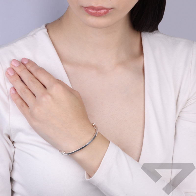 Bransoletka bangle kwadratowa srebro 925