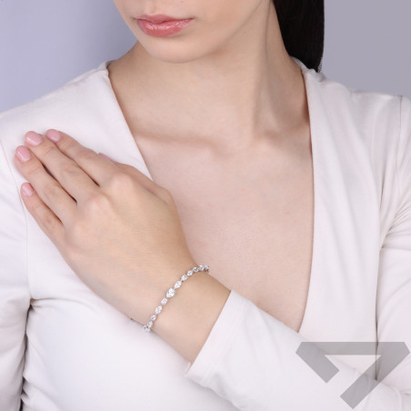 Bransoleta kroplałezkakw cyr całość NI BRZ00250 ROD Ag 925