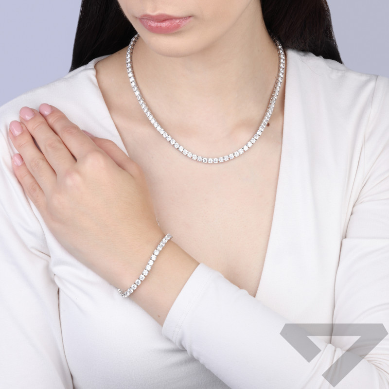 Bransoletka z cyrkoniami w oprawie tennis ze srebra 925