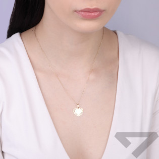 Serduszko z ażurowym wycięciem złoto 585