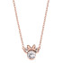 Naszyjnik Disney Myszka Minnie z cyrkoniami srebro 925 koloru różowego