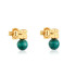 Kolczyki TOUS ze srebra powlekanego złotem 18-karatowym z malachitem Icon Mesh