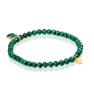 Bransoletka TOUS z żółtego srebra vermeil i malachitów Icon Color