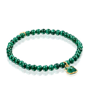 Bransoletka TOUS z żółtego srebra vermeil i malachitów Icon Color