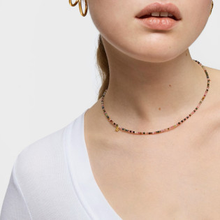 Krótki naszyjnik TOUS ze srebra pokrytego 18-karatowym złotem z turmalinami Bold Bear