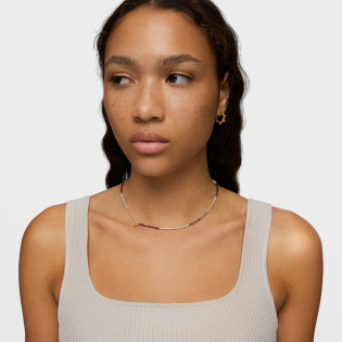 Krótki naszyjnik TOUS ze srebra pokrytego 18-karatowym złotem z turmalinami Bold Bear