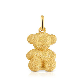 Średni wisiorek TOUS Bold Bear miś z diamentowanego srebra powlekanego 18-karatowym złotem