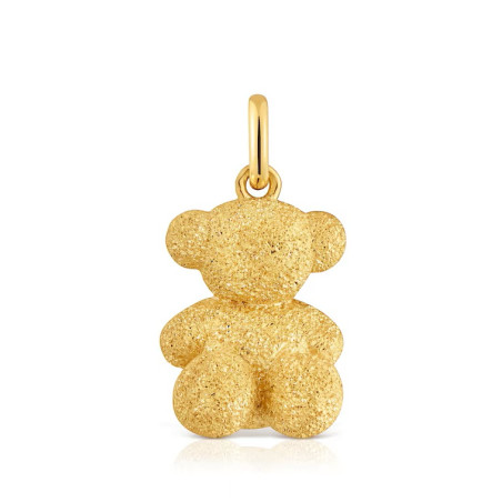 Średni wisiorek TOUS Bold Bear miś z diamentowanego srebra powlekanego 18-karatowym złotem