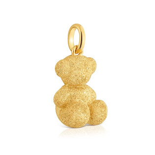 Średni wisiorek TOUS Bold Bear miś z diamentowanego srebra powlekanego 18-karatowym złotem