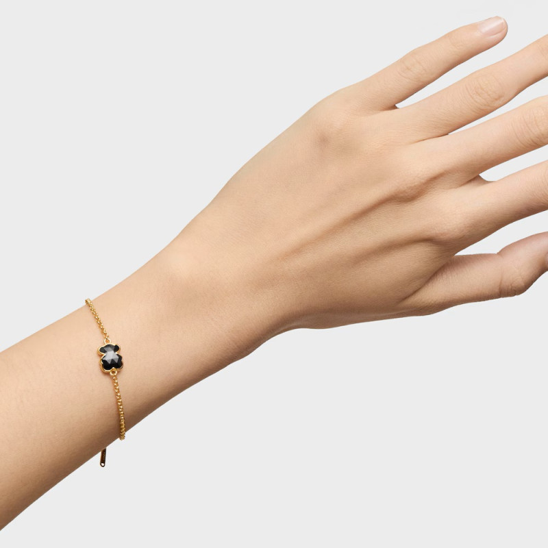 Bransoletka łańcuszkowa TOUS ze srebra pokrytego 18-karatowym złotem, z motywem misia Icon Color