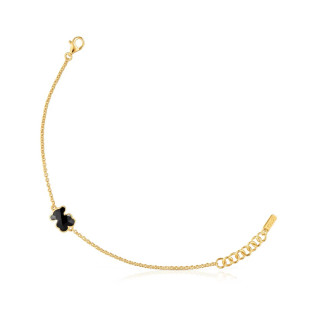 Bransoletka łańcuszkowa TOUS ze srebra pokrytego 18-karatowym złotem, z motywem misia Icon Color