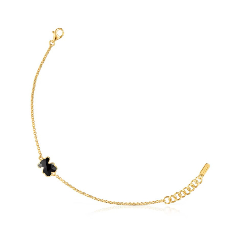 Bransoletka łańcuszkowa TOUS ze srebra pokrytego 18-karatowym złotem, z motywem misia Icon Color