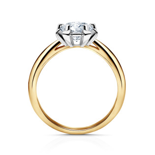 Pierścionek zaręczynowy elacta ze złota 585 z diamentem 0,12 ct