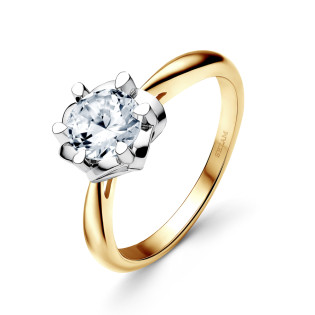 Pierścionek zaręczynowy ze złota 585 Lily o masie 0,15 ct