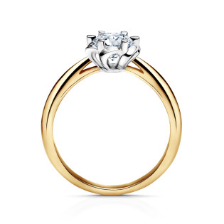 Pierścionek złoty 585 z diamentem laboratoryjnym Lily o masie 0,53 ct