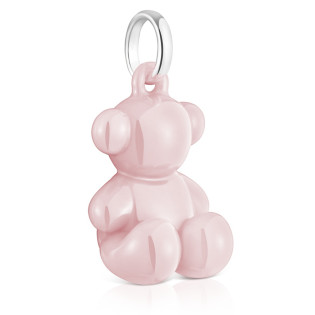 Wisiorek TOUS Bold Bear miś ze srebra 925 i różowej ceramiki