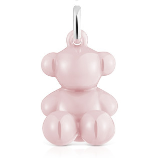 Wisiorek TOUS Bold Bear miś ze srebra 925 i różowej ceramiki