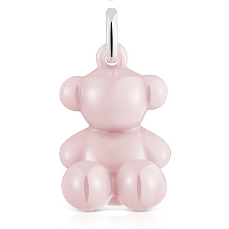 Wisiorek TOUS Bold Bear miś ze srebra 925 i różowej ceramiki