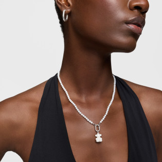 Wisiorek TOUS Bold Bear miś ze srebra 925 i białej ceramiki