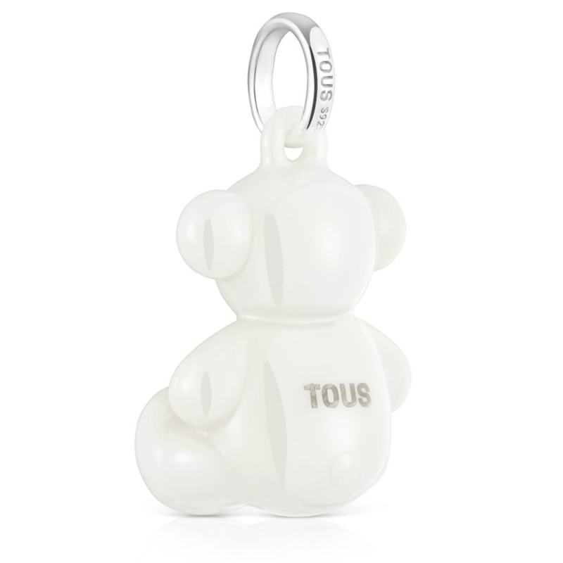 Wisiorek TOUS Bold Bear miś ze srebra 925 i białej ceramiki