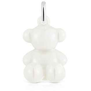 Wisiorek TOUS Bold Bear miś ze srebra 925 i białej ceramiki