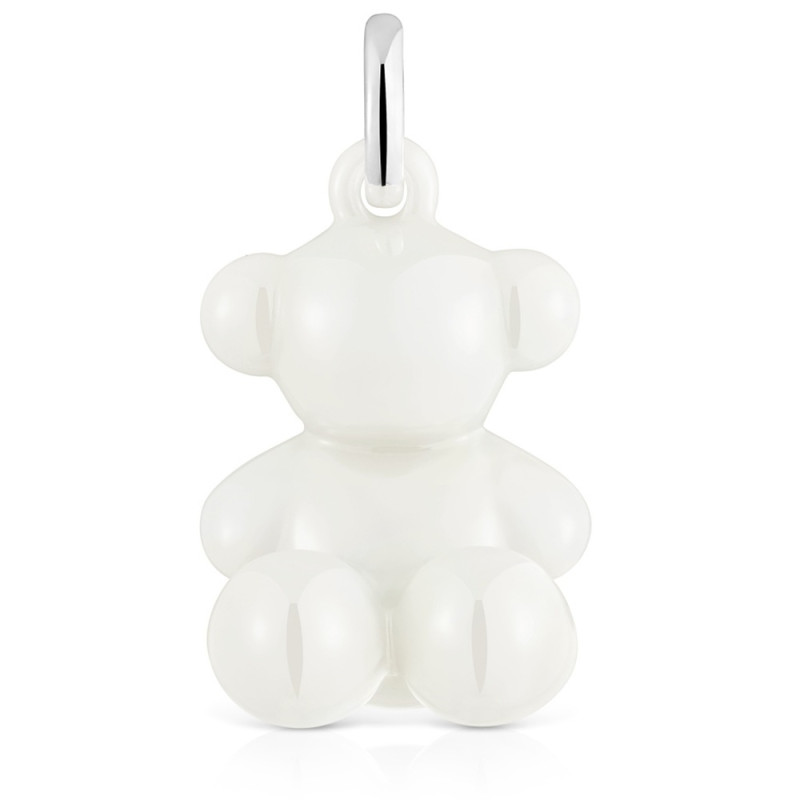 Wisiorek TOUS Bold Bear miś ze srebra 925 i białej ceramiki