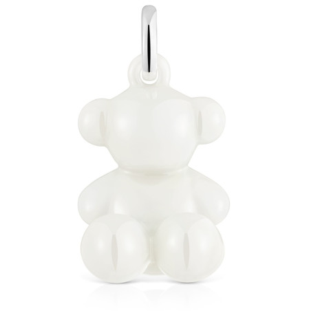 Wisiorek TOUS Bold Bear miś ze srebra 925 i białej ceramiki