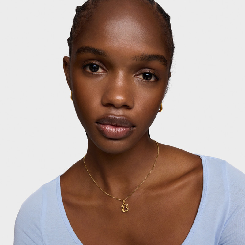 Wisiorek TOUS ze srebra powlekanego 18-karatowym złotem i białego szkła akrylowego Galaxy